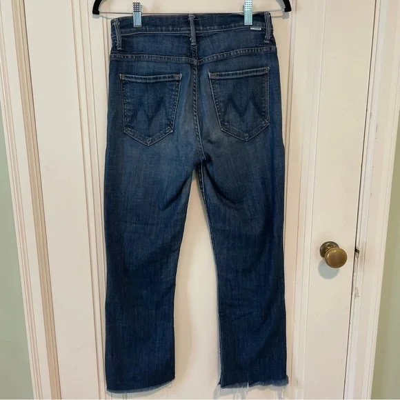 Mother Denim Insider Crop Step Fray Jeans in Clean Sweep Size 27 - Picture 6 of 7